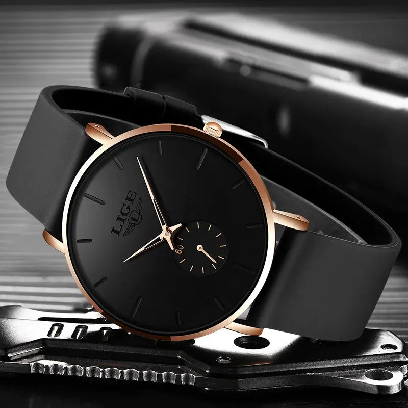 LIGE New Fashion Mens Watches Top Brand Luxury Sport Gola Watches