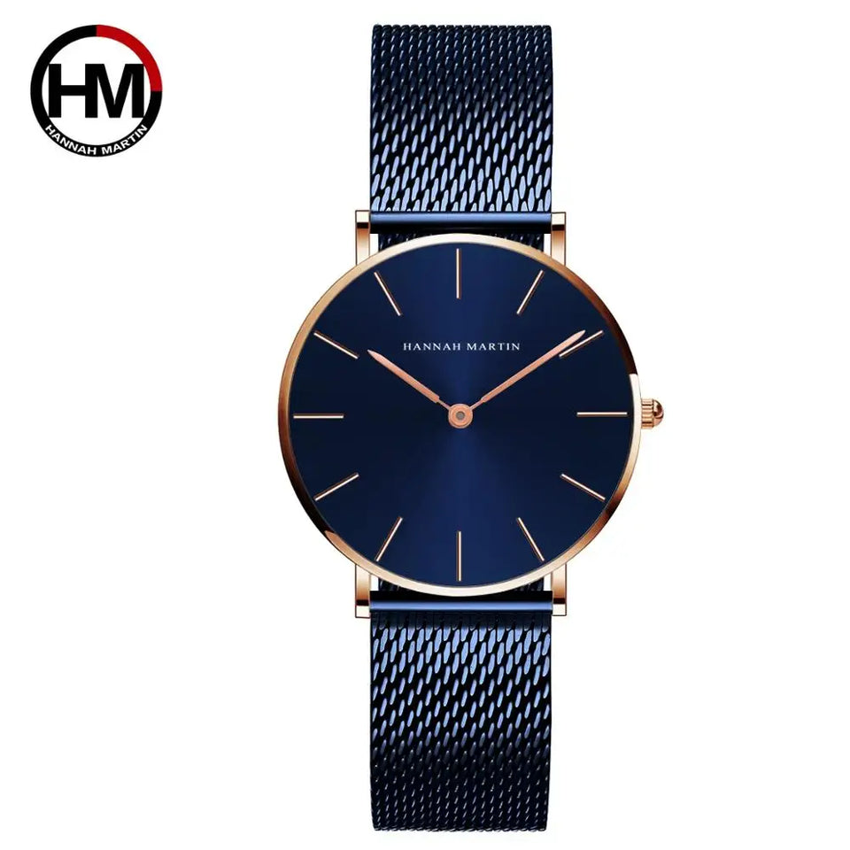 Women Watch Top Brand Japan Quartz Movement 36mm Rose Gold Waterproof Fashionable Nordic Minimalist Ladies Watches