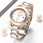 LIGE Brand Sunkta Women Watch 2020 Fashion Ladies Ceramic Wrist Watch Women Dress Watches Stainless Steel Waterproof Date Clock Gola Watches