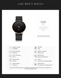LIGE 2025 New Fashion Sports Mens Watches Top Brand Luxury Waterproof Simple Ultra-Thin Watch Men Quartz Clock Relogio Masculino