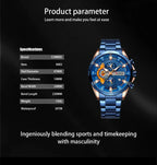 CURREN Men Watch Top Brand Luxury Sports Quartz Mens Watches Full Steel Waterproof Chronograph Wristwatch Men Relogio Masculino Gola Watches