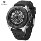 MEGIR & RUIMAS Fashion Man Sport Quartz Watch Luxury Top Brand Silicone Men's Watches Military Waterproof Date Wristwatch Male Gola Watches