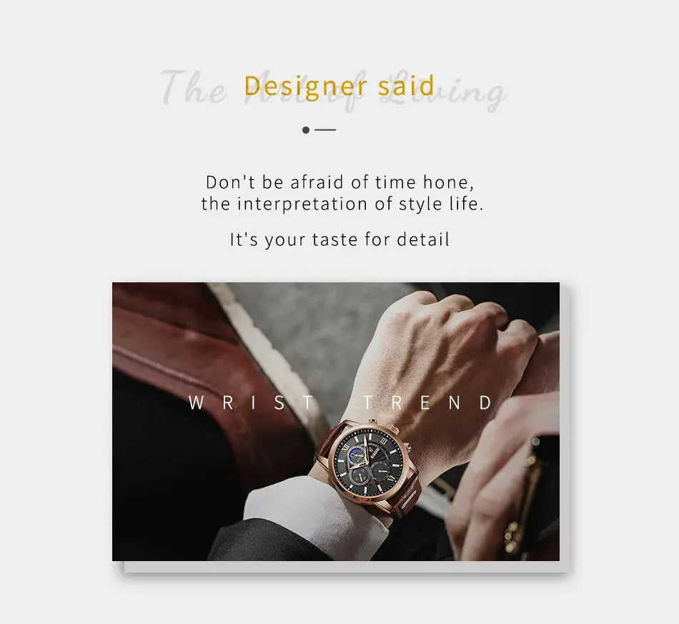 2025 New Mens Watches LIGE Top Brand Luxury Leather Casual Quartz Watch Men's Sport Waterproof Clock Watch Relogio Masculino+Box Gola Watches