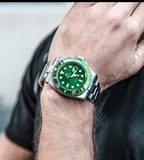 ADDIESDIVE Stainless Steel Watch Men's European and American Business Leisure Quartz Watch Waterproof Outdoor Sports Watch