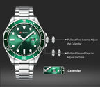 CURREN Fashion Business Mens Wristwatches Green Clock Male Quartz Stainless Steel Watches Reloj Hombre Gola Watches