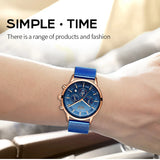LIGE Top Brand Luxury New Fashion Simple Watch for Men Blue Dial Watch Mesh Belt Sport Waterproof Watches Moon Phase Wrist Watch