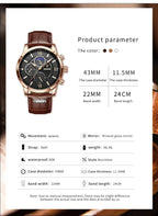 2025 New Mens Watches LIGE Top Brand Luxury Leather Casual Quartz Watch Men's Sport Waterproof Clock Watch Relogio Masculino+Box Gola Watches