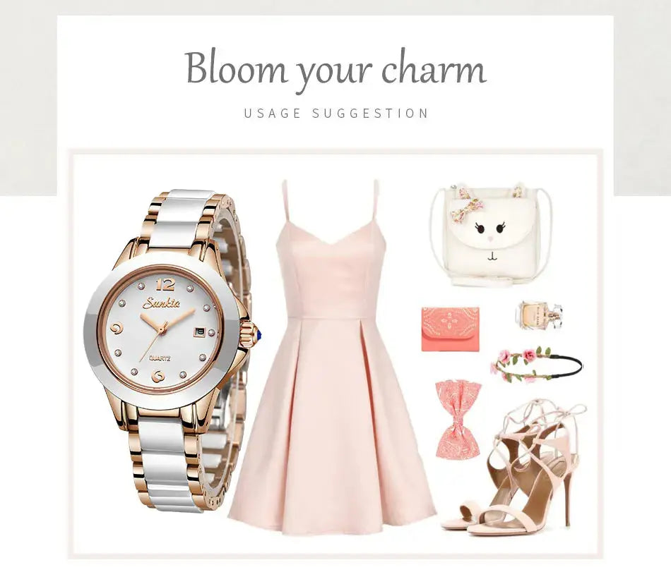 LIGE Brand Sunkta Women Watch 2020 Fashion Ladies Ceramic Wrist Watch Women Dress Watches Stainless Steel Waterproof Date Clock Gola Watches
