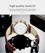 2025 New Mens Watches LIGE Top Brand Luxury Leather Casual Quartz Watch Men's Sport Waterproof Clock Watch Relogio Masculino+Box Gola Watches