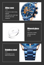 CURREN Men Watch Top Brand Luxury Sports Quartz Mens Watches Full Steel Waterproof Chronograph Wristwatch Men Relogio Masculino Gola Watches