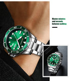 CURREN Fashion Business Mens Wristwatches Green Clock Male Quartz Stainless Steel Watches Reloj Hombre
