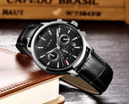 2025 New Mens Watches LIGE Top Brand Luxury Leather Casual Quartz Watch Men's Sport Waterproof Clock Watch Relogio Masculino+Box Gola Watches
