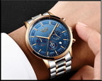LIGE 2025 Fashion Mens Watches Top Brand Luxury Business Watch For Men Stainless Steel Waterproof Quartz Clock Relogio Masculino Gola Watches