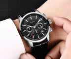 2025 New Mens Watches LIGE Top Brand Luxury Leather Casual Quartz Watch Men's Sport Waterproof Clock Watch Relogio Masculino+Box Gola Watches