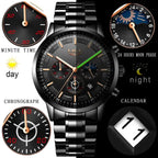 LIGE 2025 Fashion Mens Watches Top Brand Luxury Business Watch For Men Stainless Steel Waterproof Quartz Clock Relogio Masculino Gola Watches