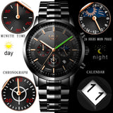 LIGE 2025 Fashion Mens Watches Top Brand Luxury Business Watch For Men Stainless Steel Waterproof Quartz Clock Relogio Masculino
