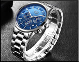 LIGE 2025 Fashion Mens Watches Top Brand Luxury Business Watch For Men Stainless Steel Waterproof Quartz Clock Relogio Masculino