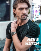 ADDIESDIVE Stainless Steel Watch Men's European and American Business Leisure Quartz Watch Waterproof Outdoor Sports Watch Gola Watches