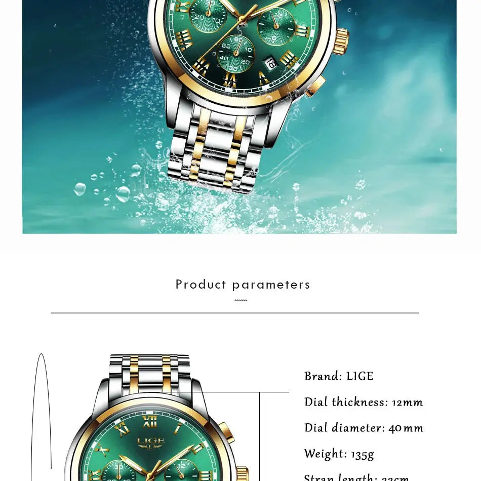 New Fashion Women Watches LIGE Top Brand Ladies Luxury Creative Steel Women Bracelet Watches Female Quartz Waterproof Watch Gift Gola Watches