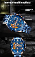 CURREN Men Watch Top Brand Luxury Sports Quartz Mens Watches Full Steel Waterproof Chronograph Wristwatch Men Relogio Masculino Gola Watches