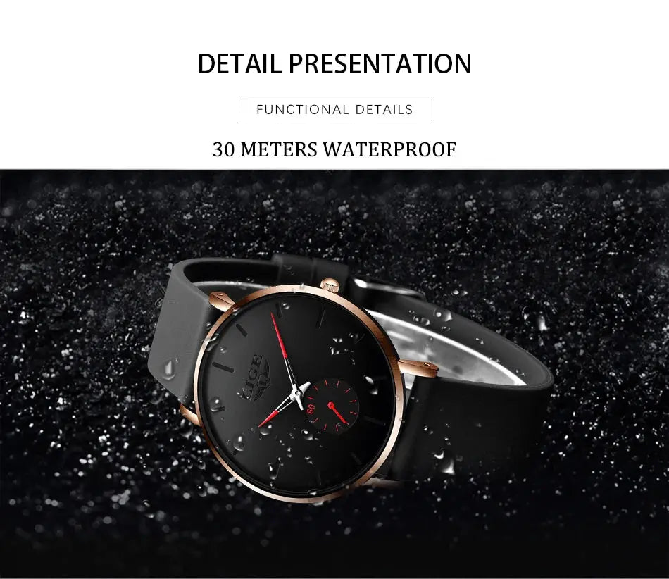 LIGE 2025 New Fashion Sports Mens Watches Top Brand Luxury Waterproof Simple Ultra-Thin Watch Men Quartz Clock Relogio Masculino Gola Watches