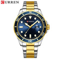 CURREN Fashion Business Mens Wristwatches Green Clock Male Quartz Stainless Steel Watches Reloj Hombre Gola Watches
