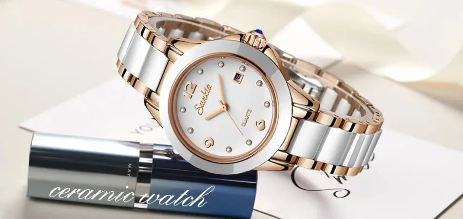 LIGE Brand Sunkta Women Watch 2020 Fashion Ladies Ceramic Wrist Watch Women Dress Watches Stainless Steel Waterproof Date Clock Gola Watches