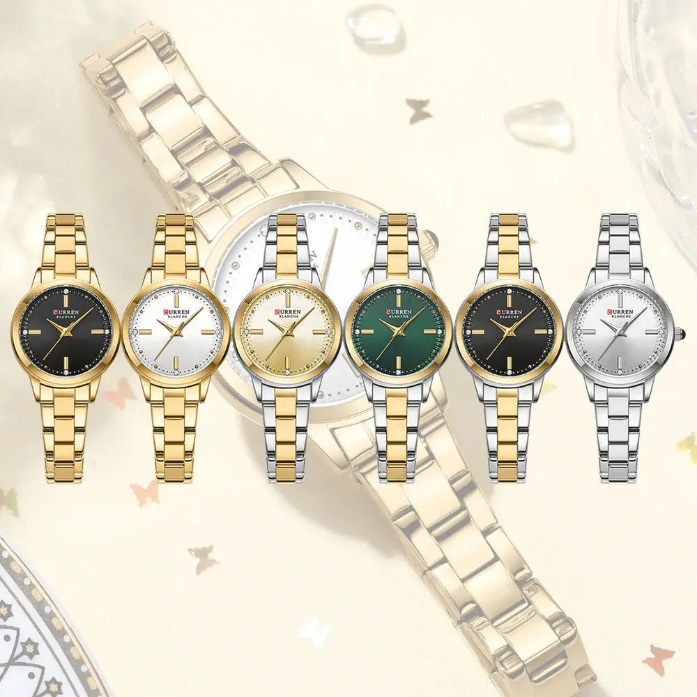 CURREN-Women's Simple Dial Wristwatch, Elegant and Charming Bracelet Quart Watches for Lady, Fashion Brand My Store