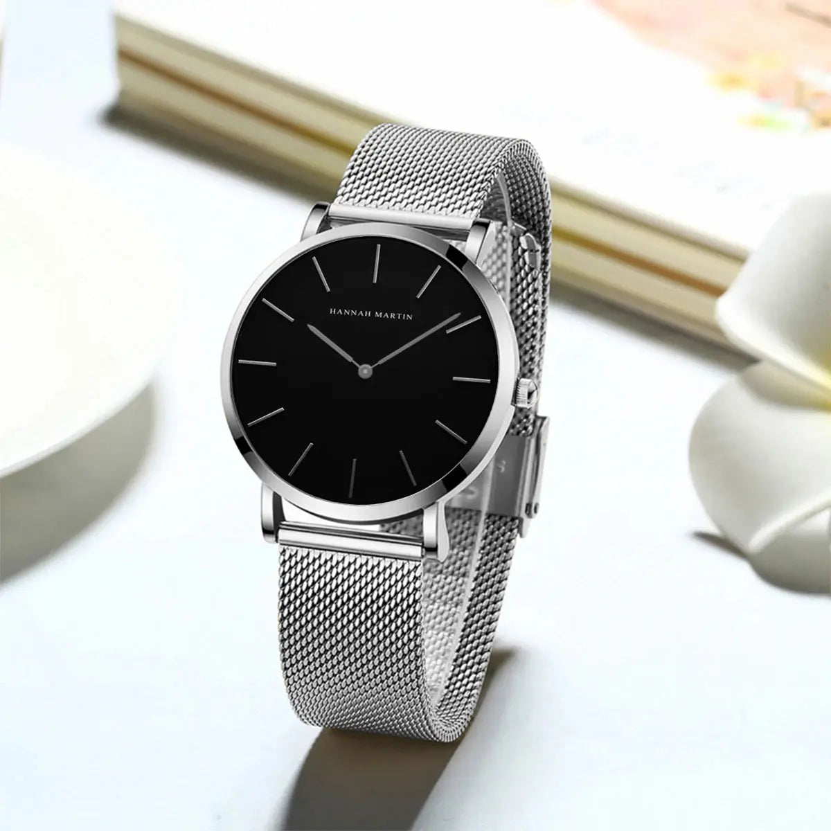 2023 New Women Bracelet Watch 1 Set Japan Quartz Movement Simple Rose Gold Stainless Steel Mesh Student Watches Relogio Feminino Gola Watches