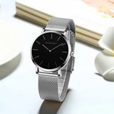 2023 New Women Bracelet Watch 1 Set Japan Quartz Movement Simple Rose Gold Stainless Steel Mesh Student Watches Relogio Feminino