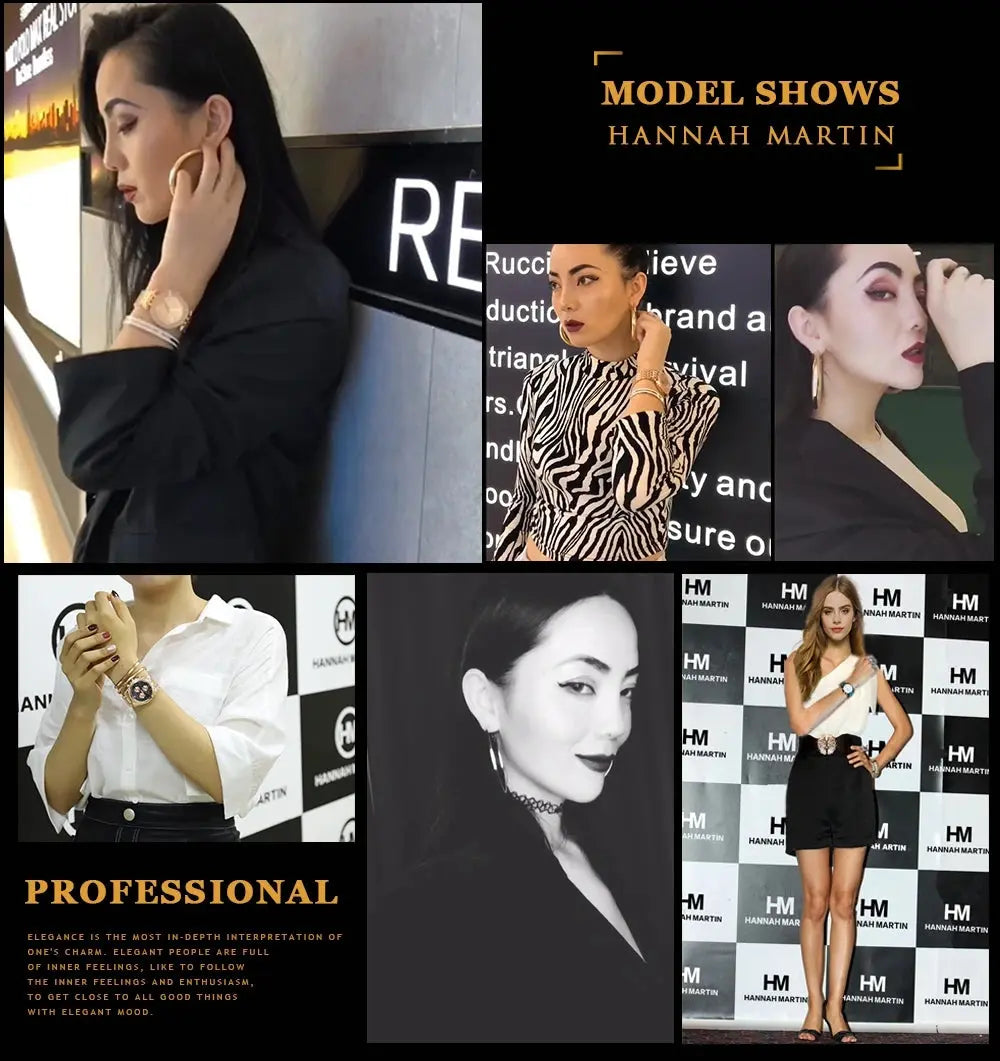 2023 New Women Bracelet Watch 1 Set Japan Quartz Movement Simple Rose Gold Stainless Steel Mesh Student Watches Relogio Feminino Gola Watches