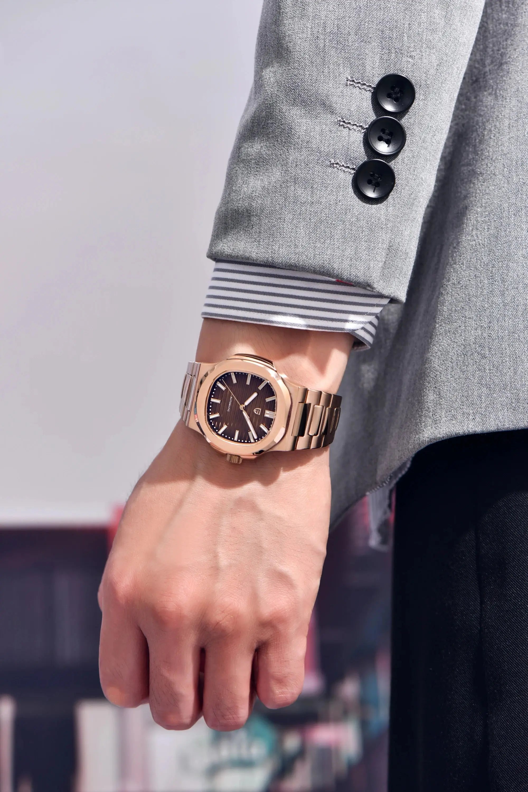 2025 New PAGANI DESIGN Watches Rose Gold Luxury Automatic Mechanical Men's Watch Sapphire Glass Stainless Steel Waterproof Clock Gola Watches