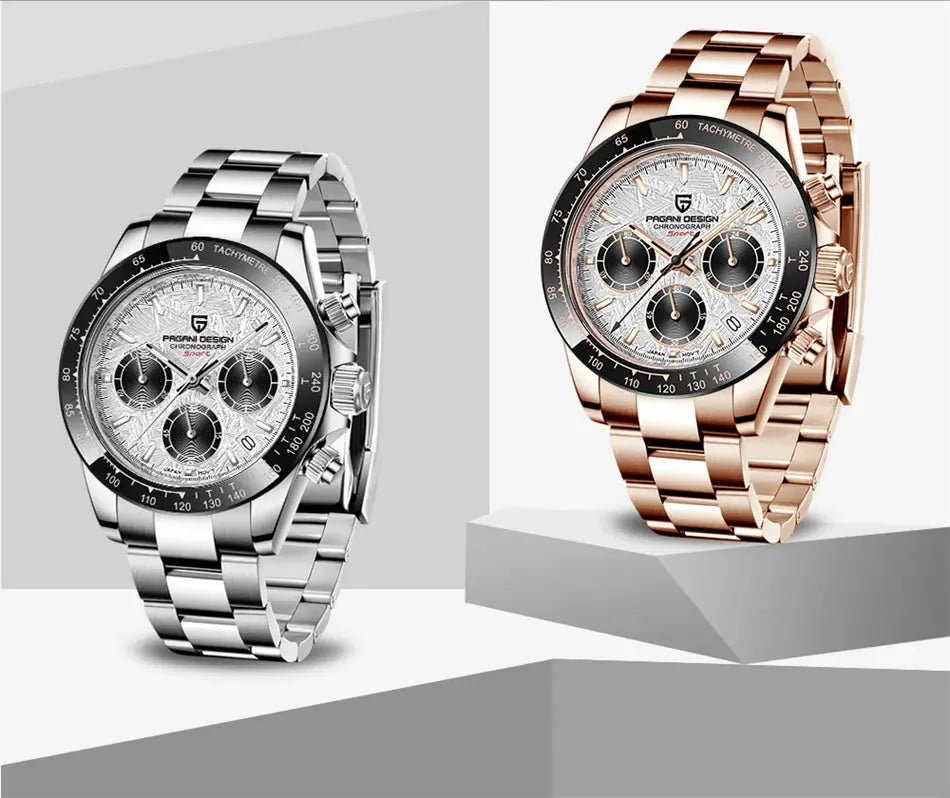 PAGANI DESIGN PD-1664 – Men's Quartz Watch 40mm Chronograph Sapphire 10BAR Gola Watches