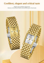 LIGE 2025 New Gold Women's Watch Luxury Quartz Watch Stainless Steel Bracelet Retro Fashion 30M Waterproof Watch for Women reloj Gola Watches