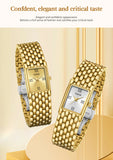 LIGE 2025 New Gold Women's Watch Luxury Quartz Watch Stainless Steel Bracelet Retro Fashion 30M Waterproof Watch for Women reloj