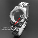 Neiton 36mm/39mm Sapphire Glass For Men Watch Case Fit NH36 NH34 NH35Movement FashionWaterproof Jubilee Stainless Steel