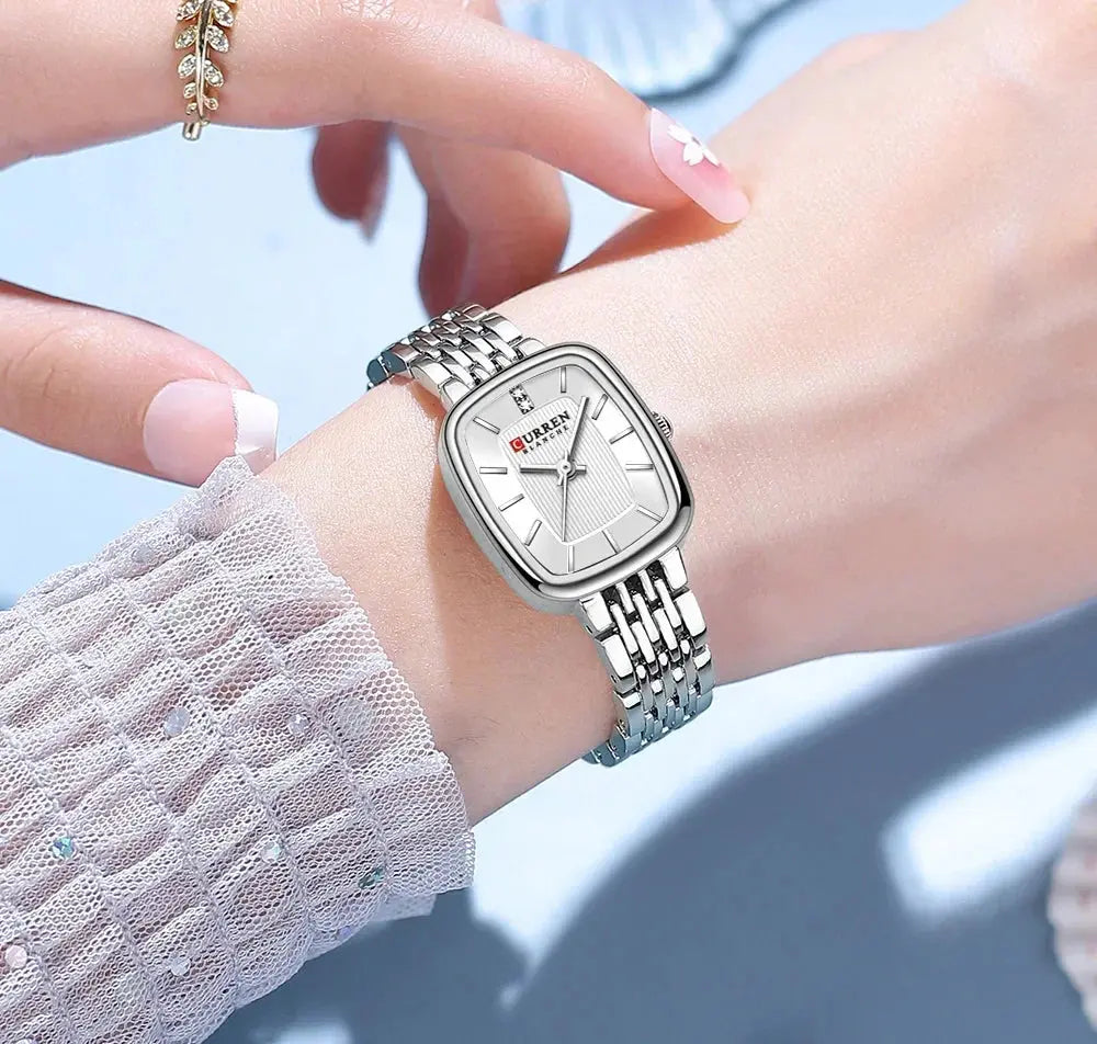 CURREN New Fashion Stainless Steel Date Women Watches Casual 30M Waterproof Girl Ladies Wristwatch Female Clock Relogio Feminino My Store