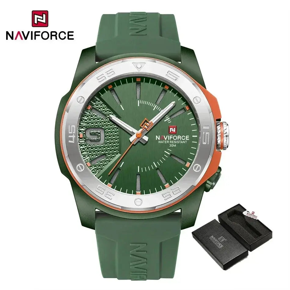 NAVIFORCE Luxury Fashion Quartz Watches for men Silicone Strap Hand Clock 50m Waterproof Japan Movement Man Sports Wristwatches My Store