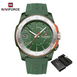 NAVIFORCE Luxury Fashion Quartz Watches for men Silicone Strap Hand Clock 50m Waterproof Japan Movement Man Sports Wristwatches