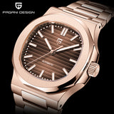 2025 New PAGANI DESIGN Watches Rose Gold Luxury Automatic Mechanical Men's Watch Sapphire Glass Stainless Steel Waterproof Clock