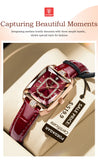 POEDAGAR Luxury High Quality Women Wristwatch Waterproof Date Rectangle Watch For Woman Leather Quartz Women's Watches Reloj+Box