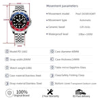 PAGANI DESIGN V3 Version GMT Watches Men's Luxury Sapphire Automatic Mechanical Watch 40MM Stainless Steel Waterproof Watch Gola Watches