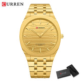CURREN Fashion Brand Thin Quartz Watch Simple  Personalized Colors Wristwatches Waterproof 38 mm Dial