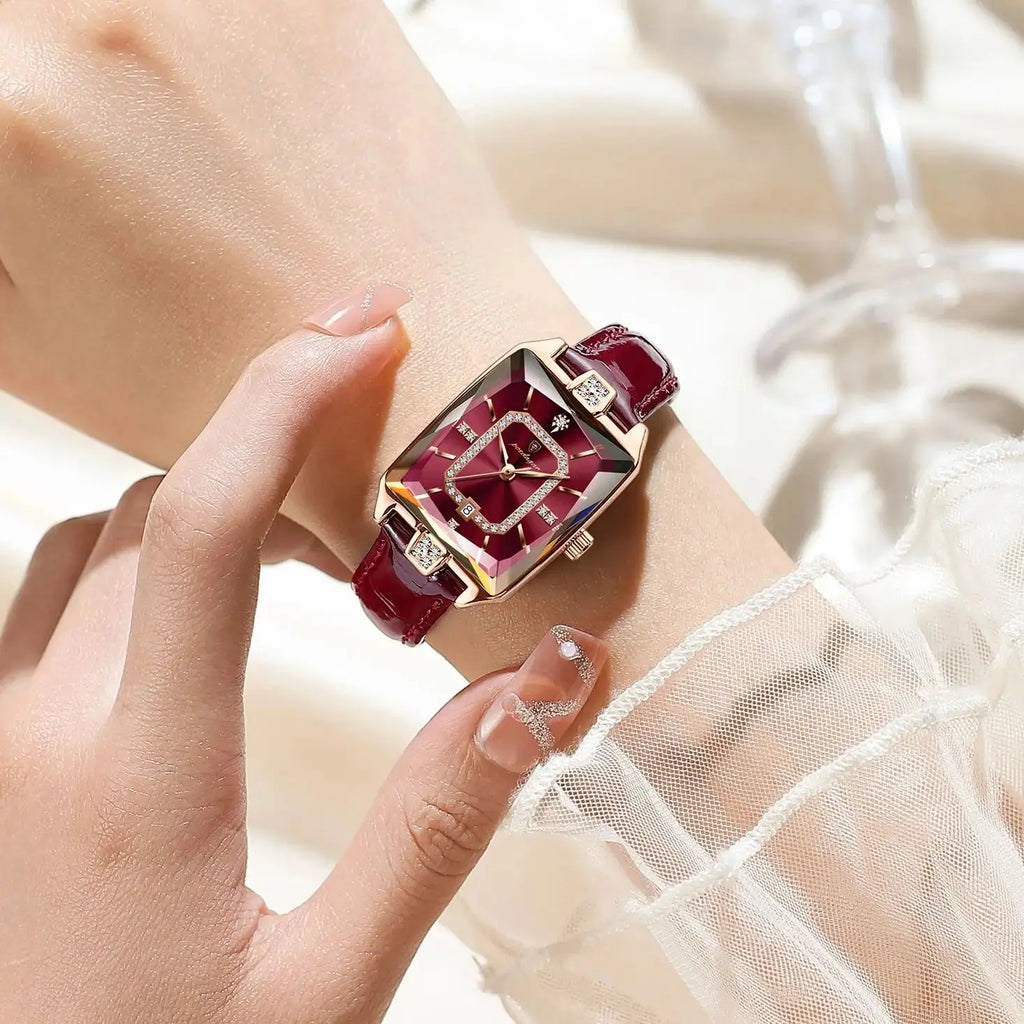 POEDAGAR Luxury High Quality Women Wristwatch Waterproof Date Rectangle Watch For Woman Leather Quartz Women's Watches Reloj+Box My Store