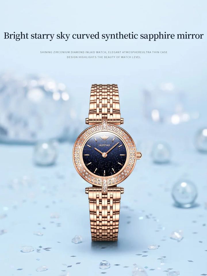 OUPINKE 3191 Luxury Women Watch Original Top Brand Waterproof Sapphire Mirror Diamond Watch Swiss Movement Quartz Women Watch