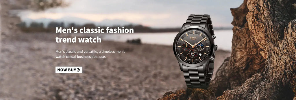 LIGE 2025 Fashion Mens Watches Top Brand Luxury Business Watch For Men Stainless Steel Waterproof Quartz Clock Relogio Masculino Gola Watches