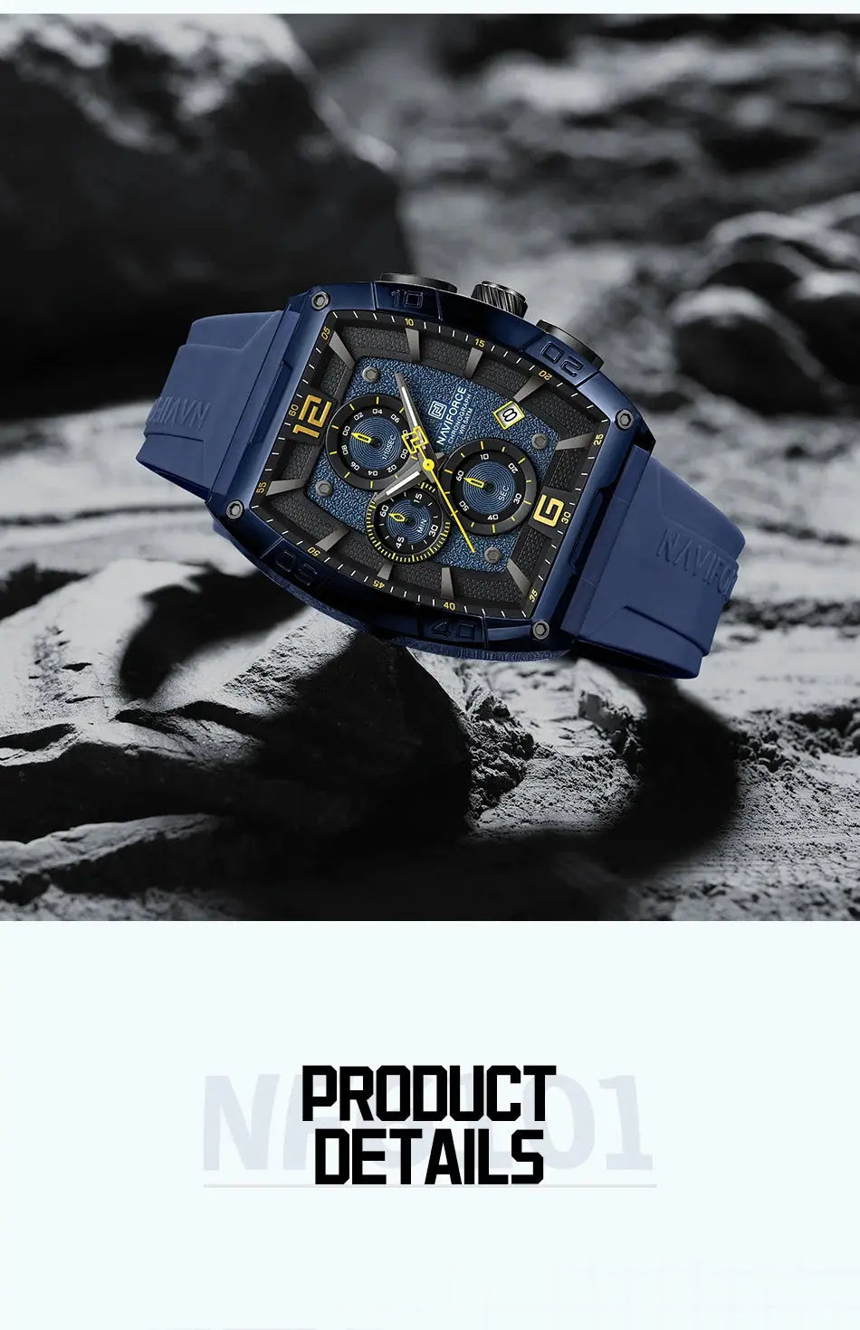 Top Brand NAVIFORCE Fashion Watches for Men Quartz Silicone Strap 50M Waterproof Date Original Man's WristWatch Reloj Hombr 2025 My Store