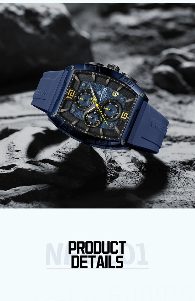 Top Brand NAVIFORCE Fashion Watches for Men Quartz Silicone Strap 50M Waterproof Date Original Man's WristWatch Reloj Hombr 2025