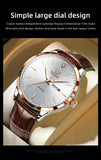 OLEVS Men's Watch Brand Business Waterproof Luminous Week Date Quartz Watch Fashion Leather Strap Classic Luxury Men's Watch