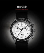 CADISEN New Men's Watches Luxury Quartz Wrist Watch For Men Sapphire AR Coated Crystal Canvas VK68 Speed Chronograph Automatic Gola Watches